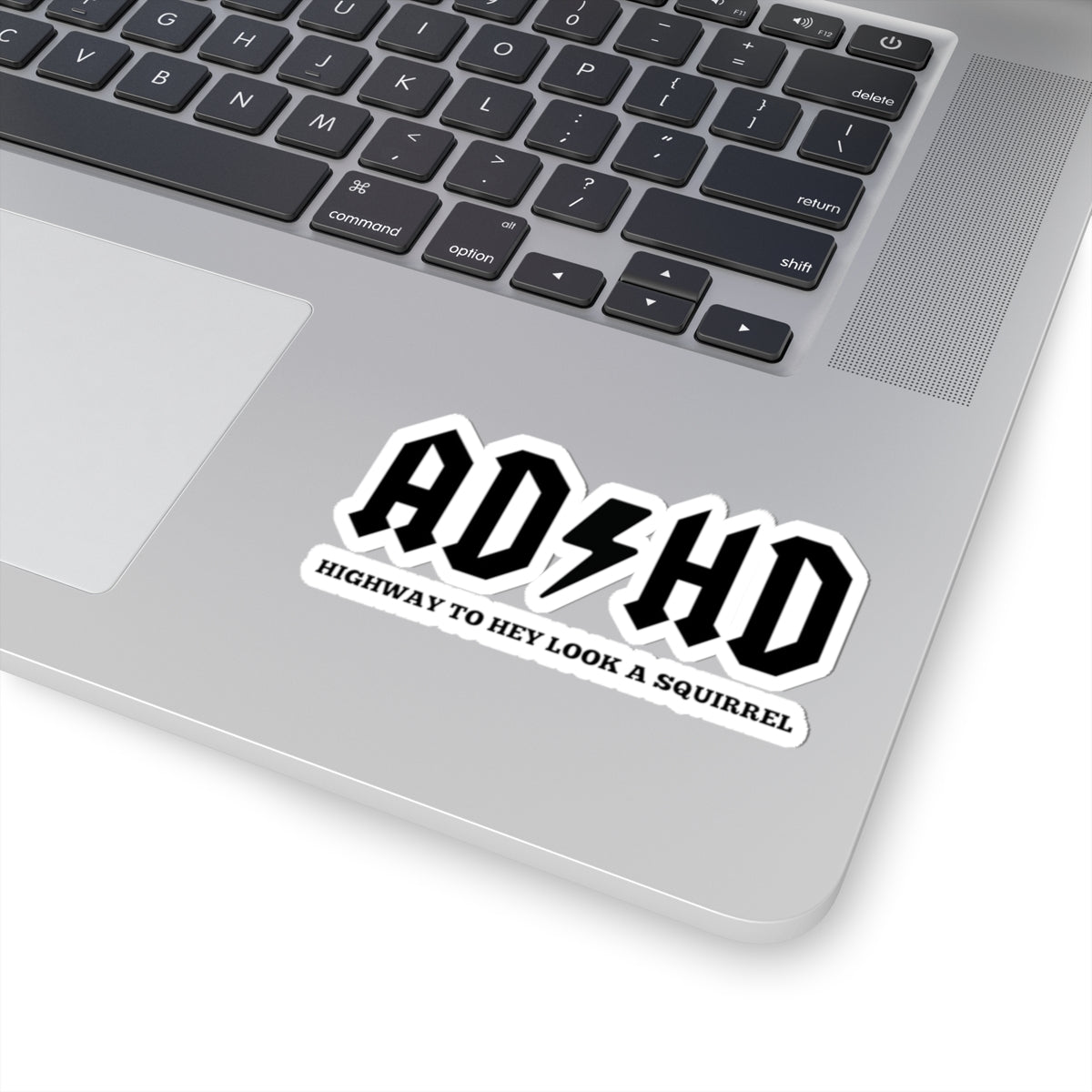 ADHD lightning bolt logo Kiss-Cut Stickers | novelty slogan decal