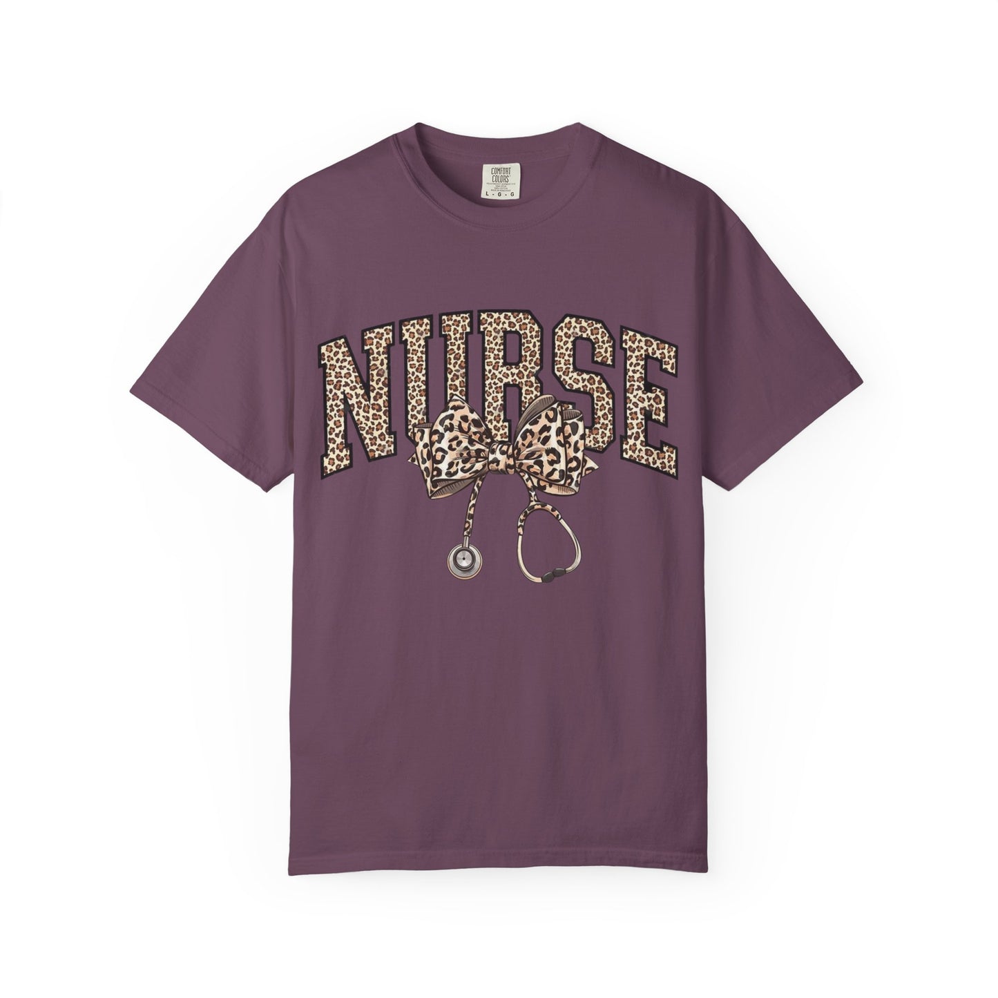 Nurse Leopard Stethoscope T-Shirt