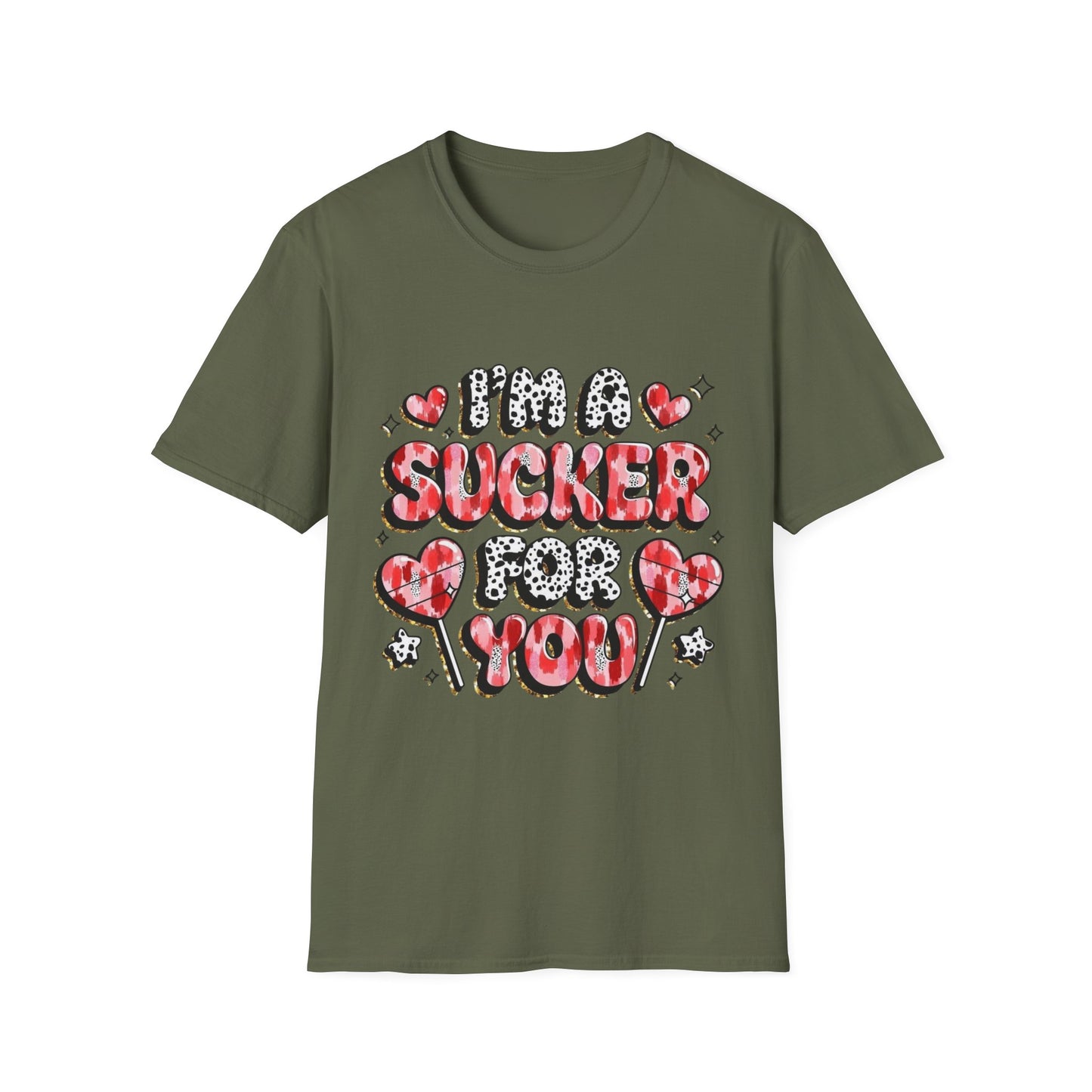 I’m a Sucker For You T-Shirt – Valentine Heart Lollipop Romantic Tee