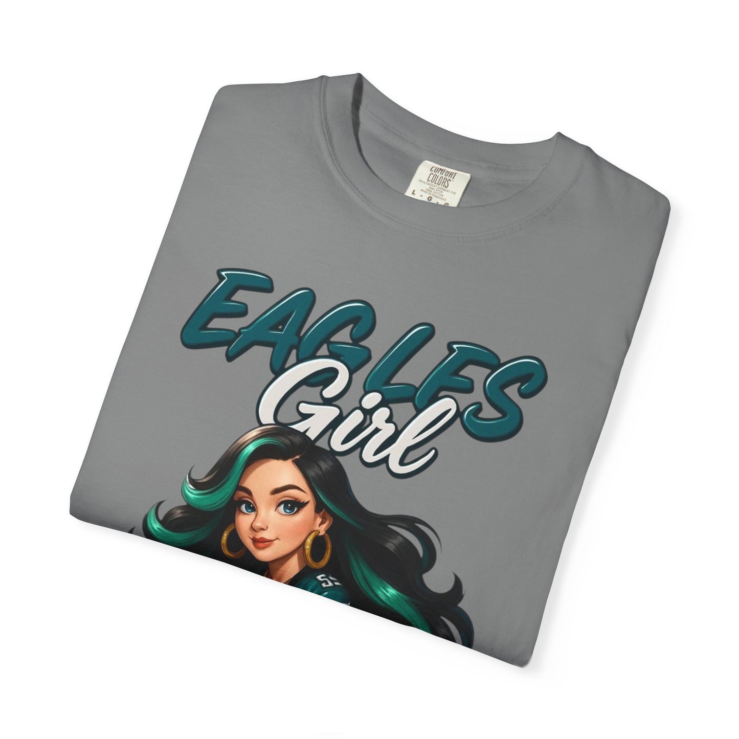 Eagles Girl T-shirt | Football Fan Illustration, Team Spirit Tee