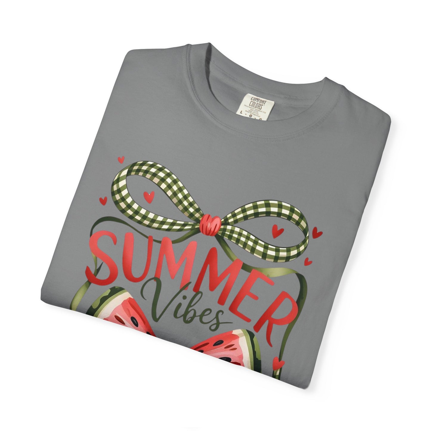 Summer Vibes T-Shirt — Watermelon Bow Graphic Tee