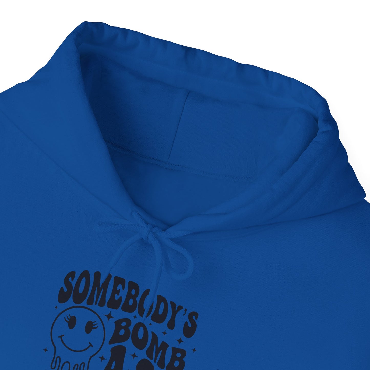 Hoodie — "Somebody's Bomb Ass Auntie" Funny Graphic Hooded Sweatshirt