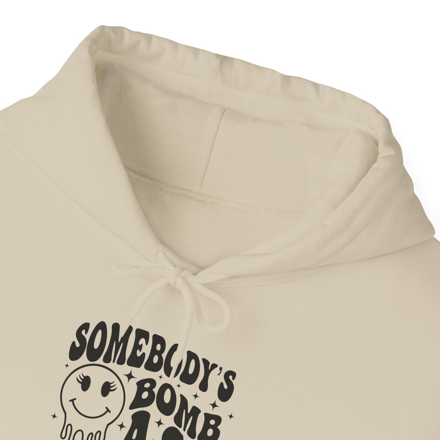 Hoodie — "Somebody's Bomb Ass Auntie" Funny Graphic Hooded Sweatshirt