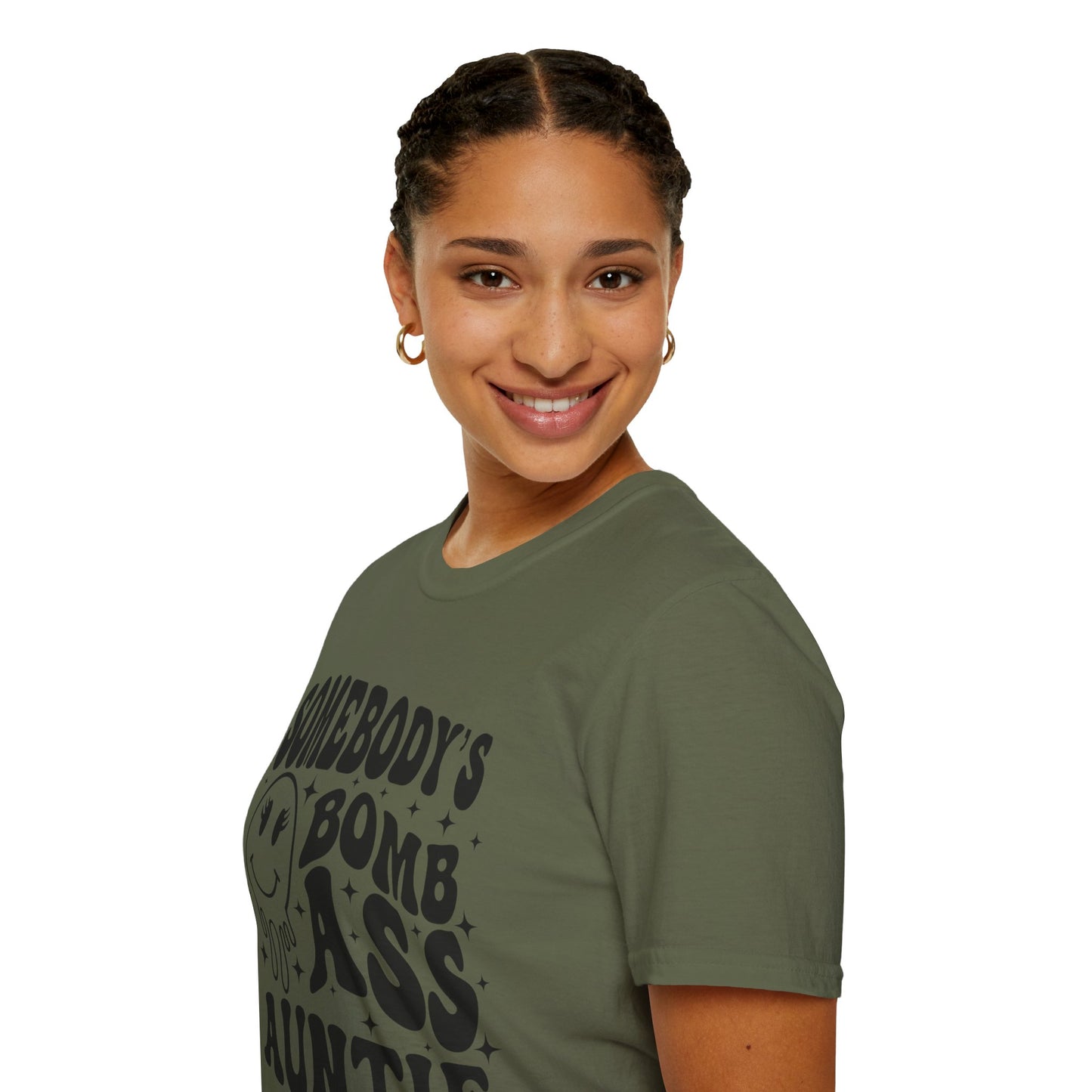 Bomb-Ass Auntie T‑Shirt — Somebody’s Bomb Ass Auntie Graphic Tee