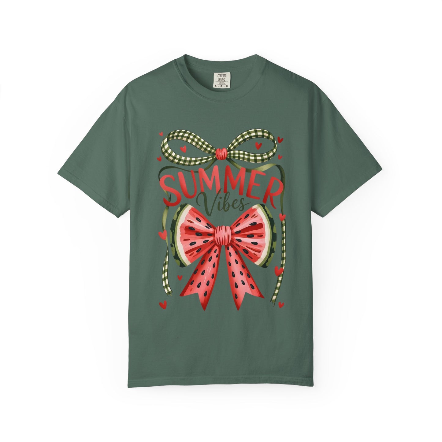 Summer Vibes T-Shirt — Watermelon Bow Graphic Tee