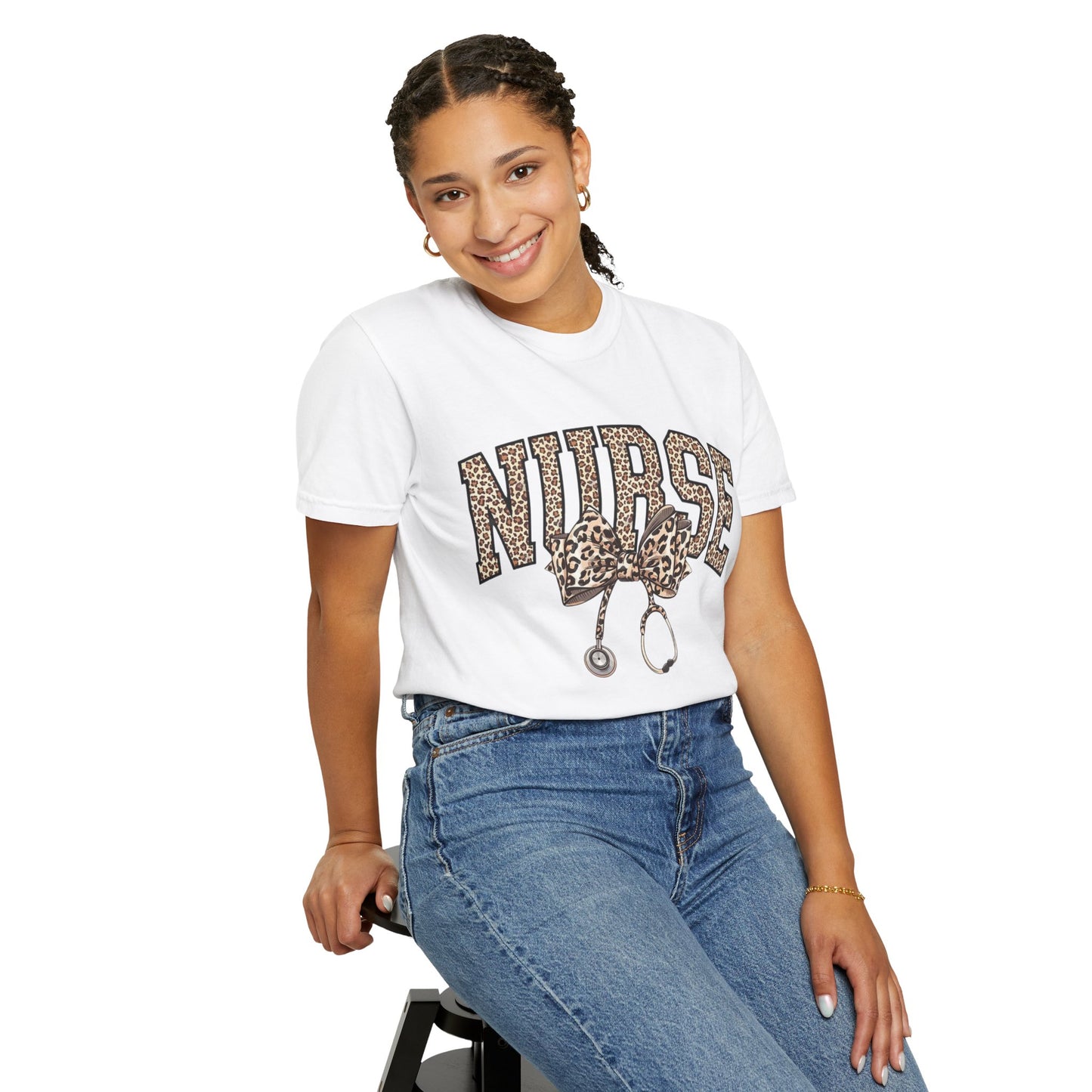 Nurse Leopard Stethoscope T-Shirt