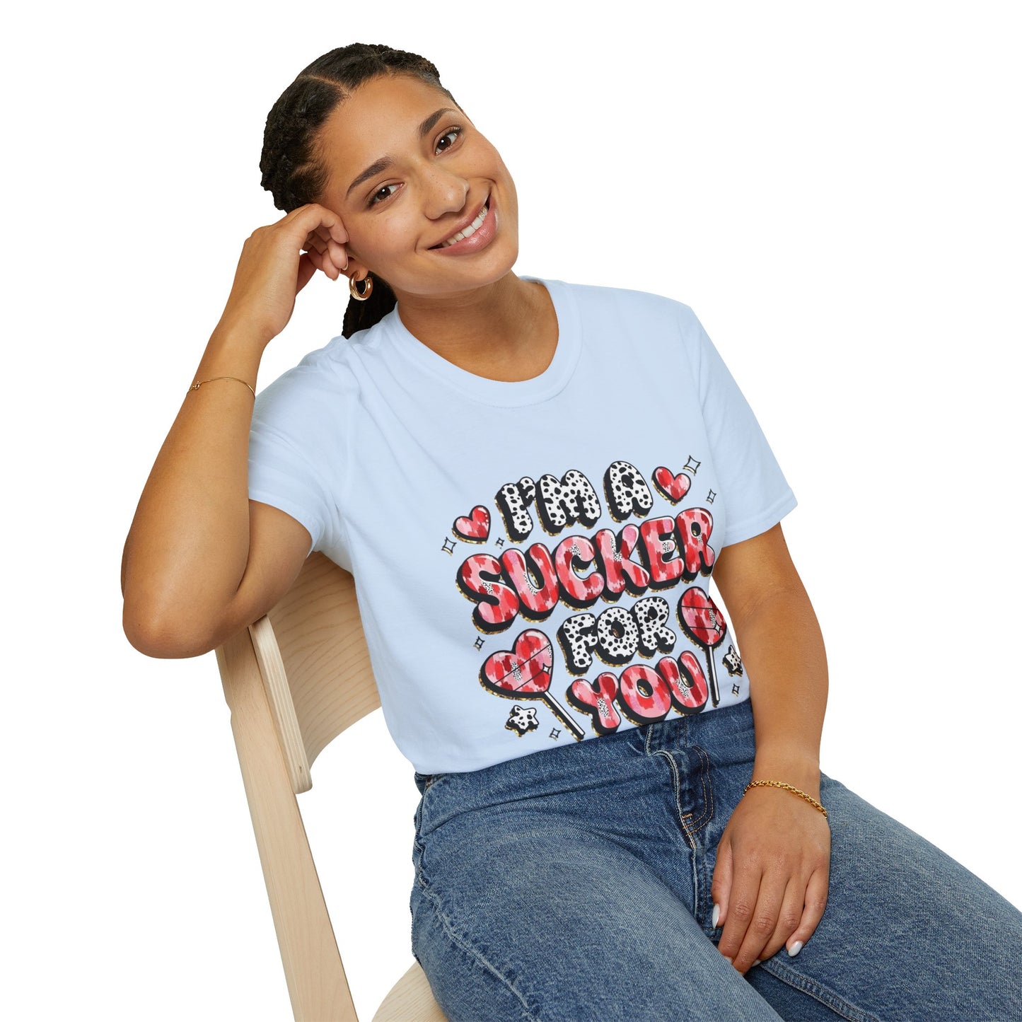 I’m a Sucker For You T-Shirt – Valentine Heart Lollipop Romantic Tee