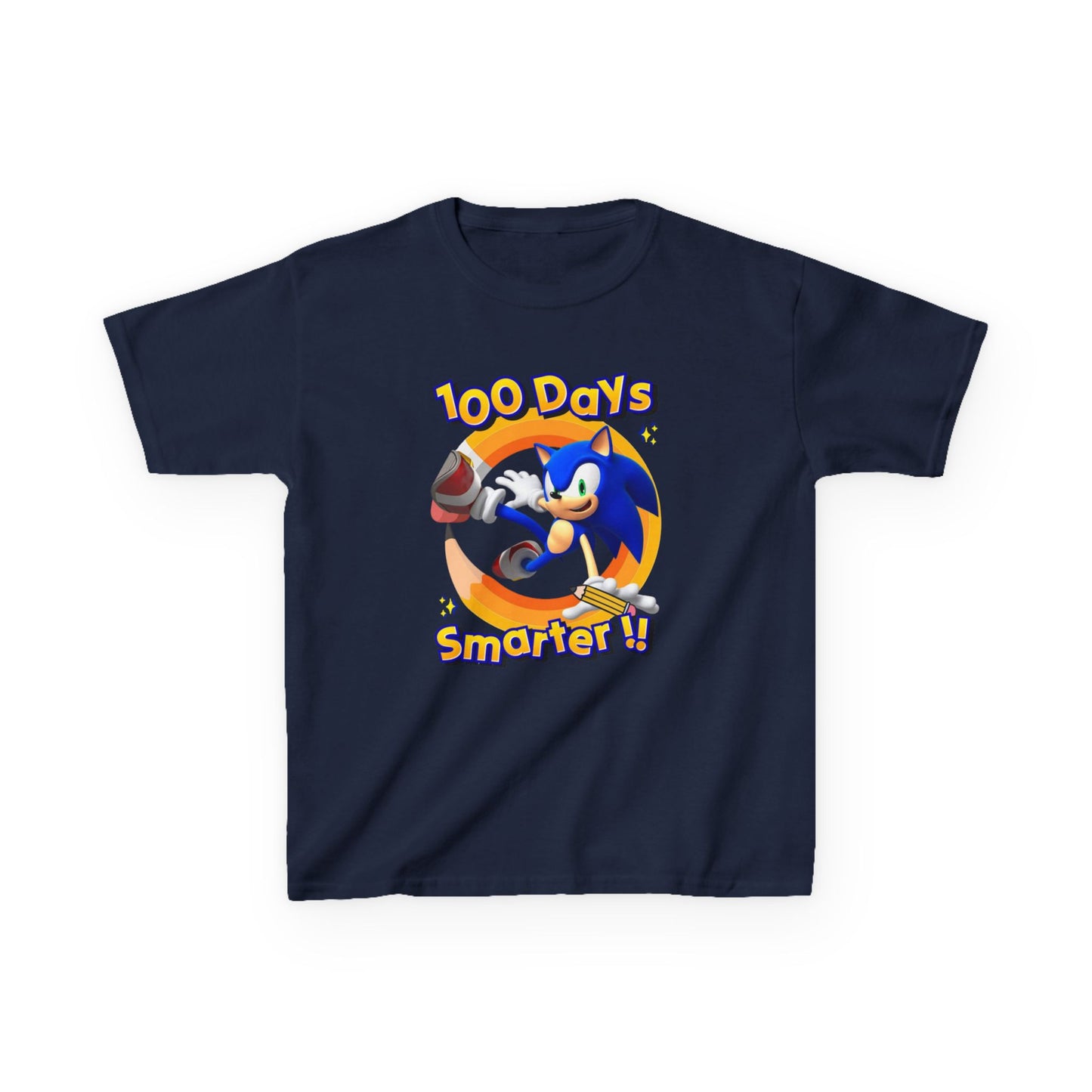 100 Days Smarter Sonic the Hedgehog Kids Tee | School Celebration Shirt