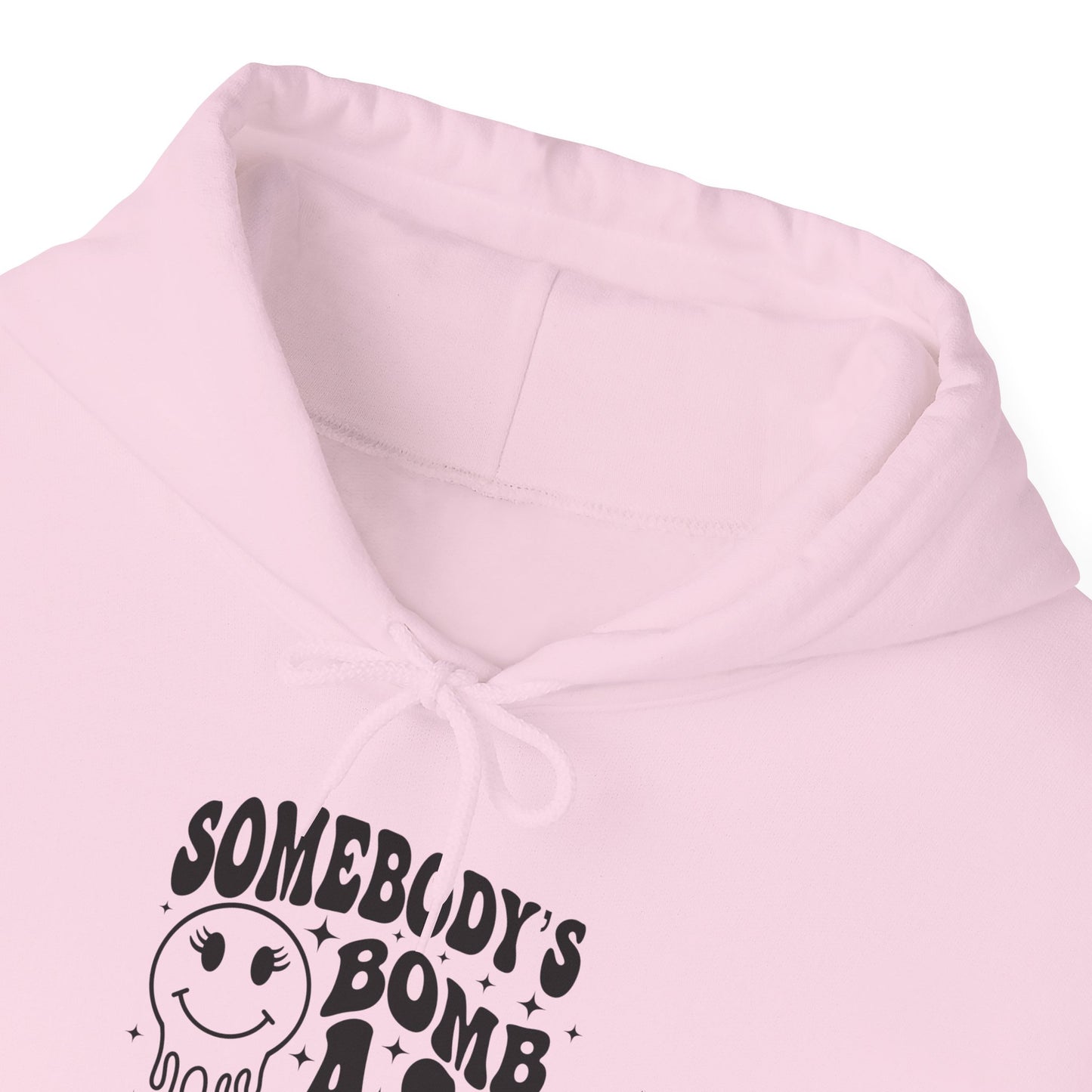 Hoodie — "Somebody's Bomb Ass Auntie" Funny Graphic Hooded Sweatshirt