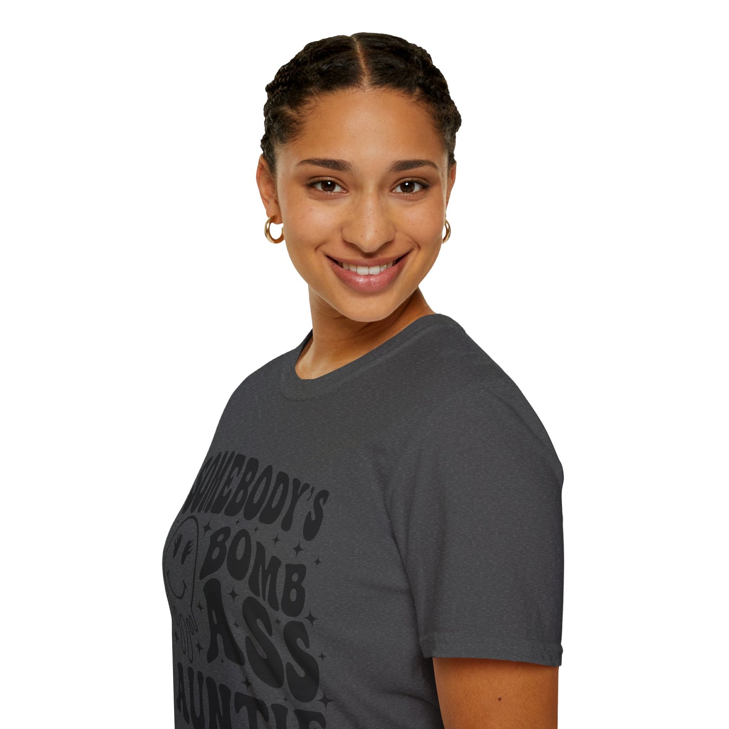 Bomb-Ass Auntie T‑Shirt — Somebody’s Bomb Ass Auntie Graphic Tee