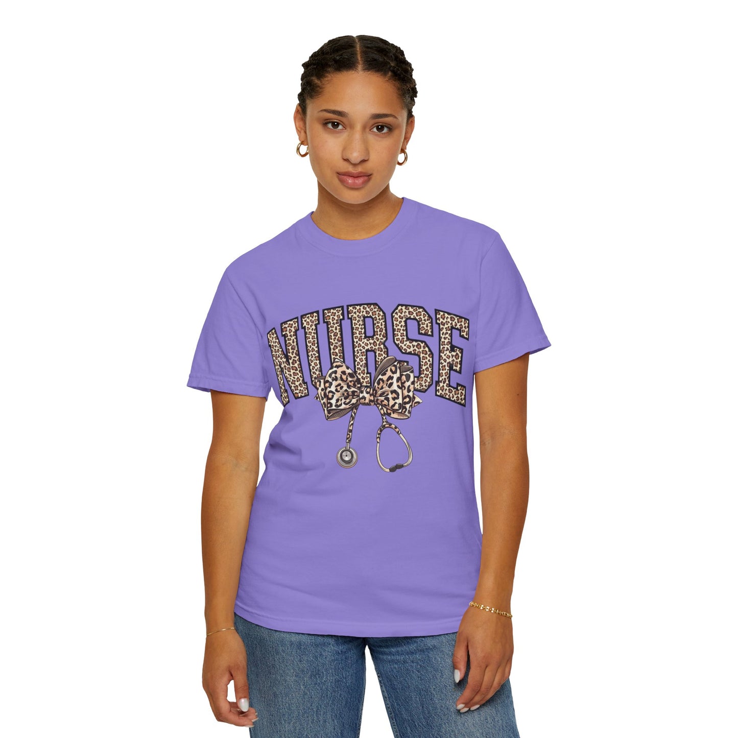 Nurse Leopard Stethoscope T-Shirt