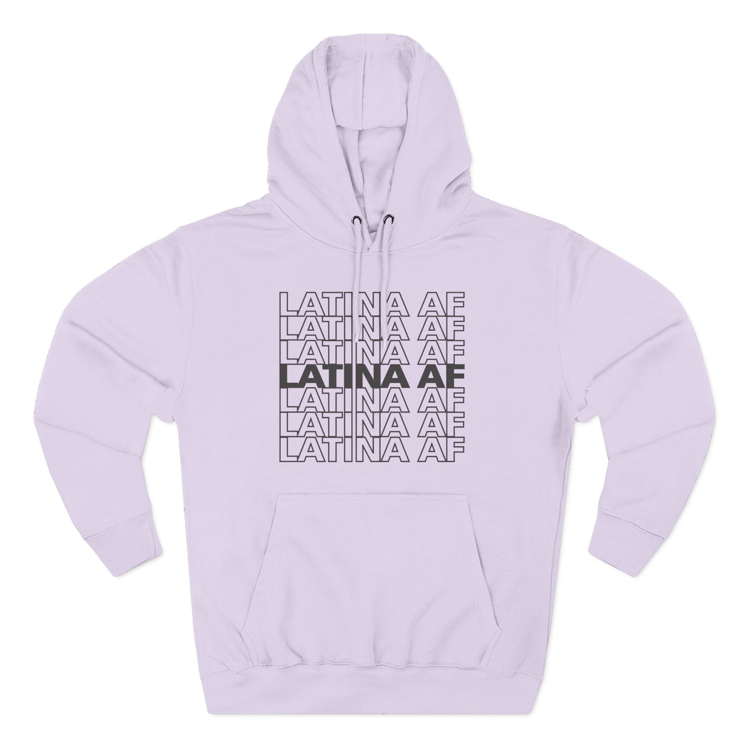 LATINA AF Typography Hoodie | Embroidered Chest Option