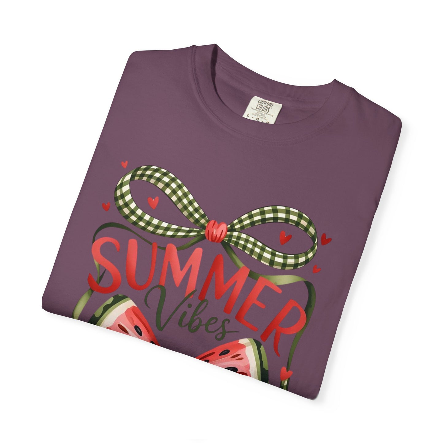 Summer Vibes T-Shirt — Watermelon Bow Graphic Tee