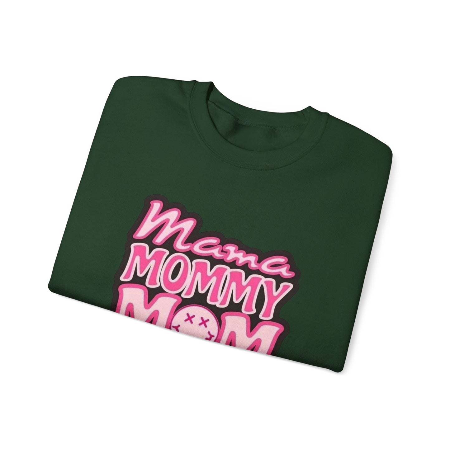 Mama Mommy Mom Bruh sweatshirt | Pink leopard text crewneck