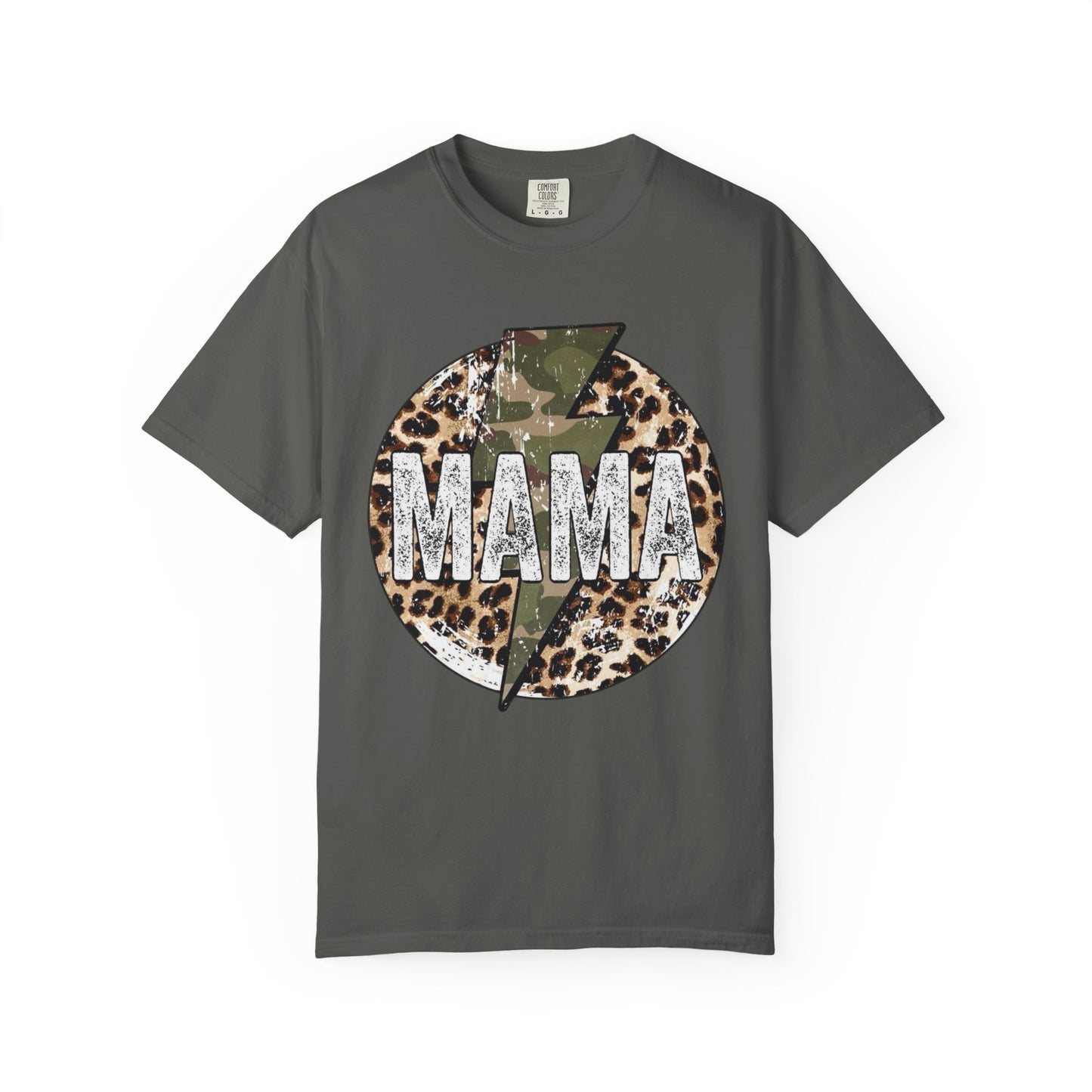 Leopard & Camo Lightning MAMA T-shirt | Mama Graphic Tee