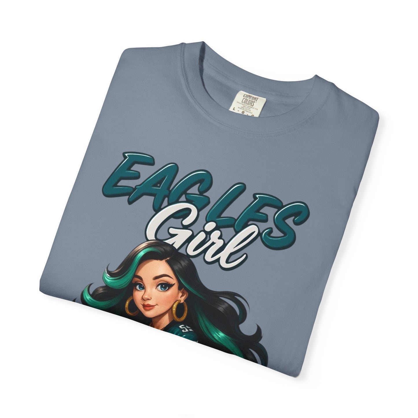 Eagles Girl T-shirt | Football Fan Illustration, Team Spirit Tee