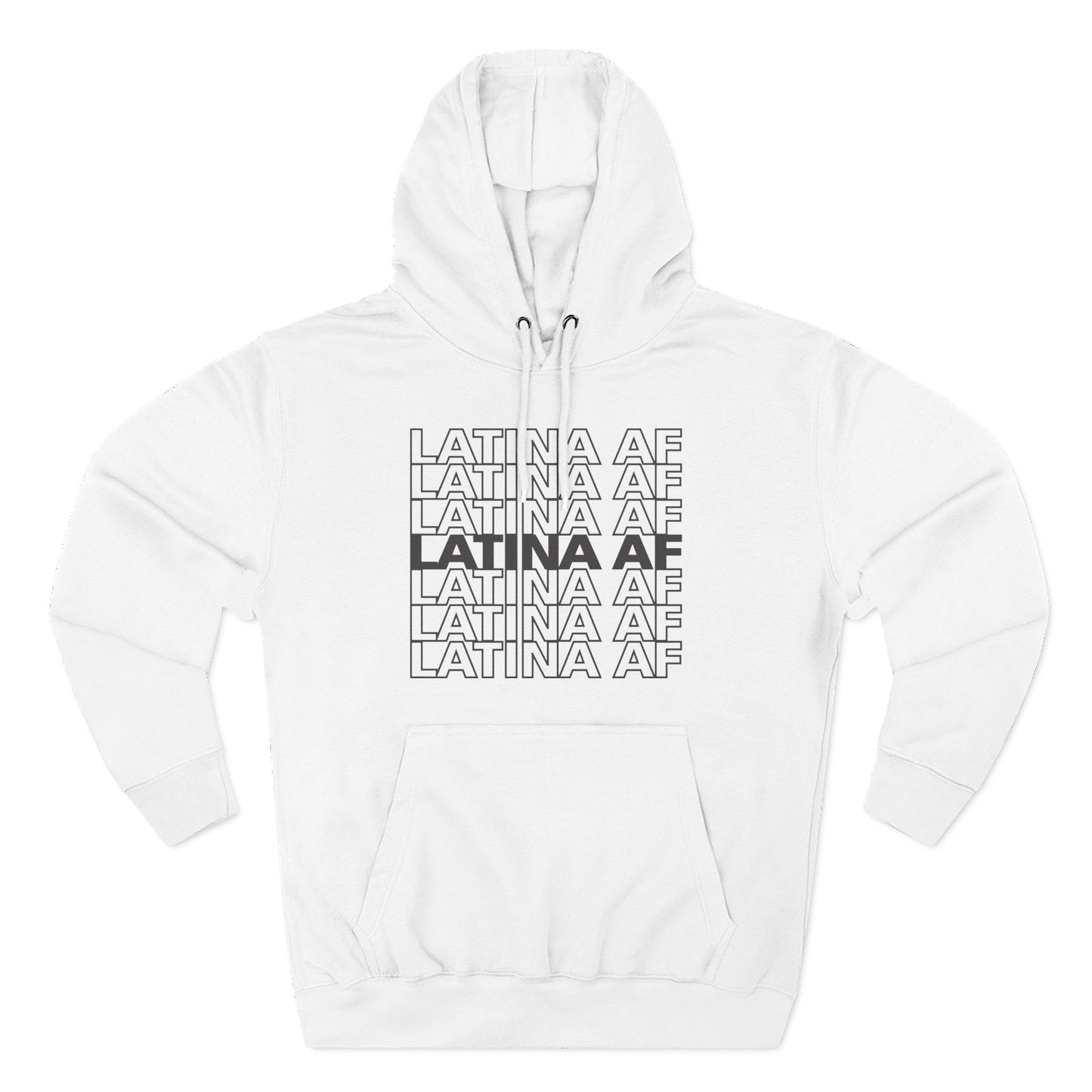 LATINA AF Typography Hoodie | Embroidered Chest Option