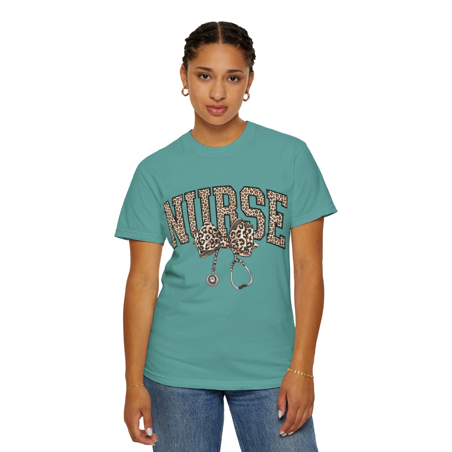 Nurse Leopard Stethoscope T-Shirt