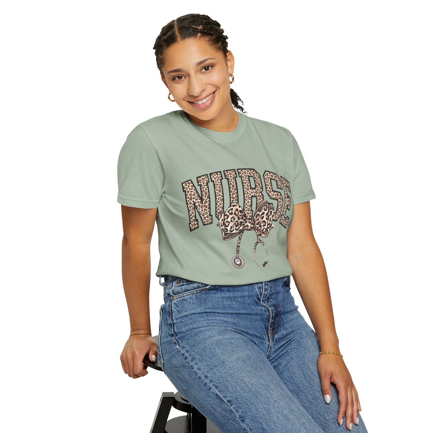 Nurse Leopard Stethoscope T-Shirt