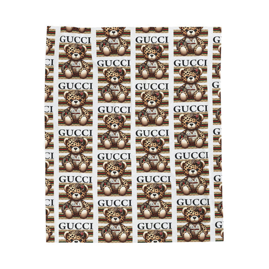 Bold Repeat Graphic Plush Velveteen Blanket | Cozy Statement Throw