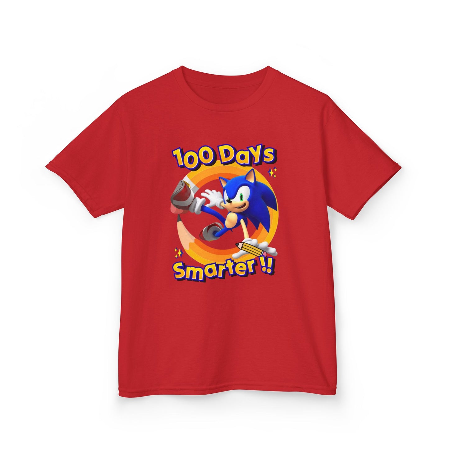 100 Days Smarter Sonic the Hedgehog Kids Tee | School Celebration Shirt