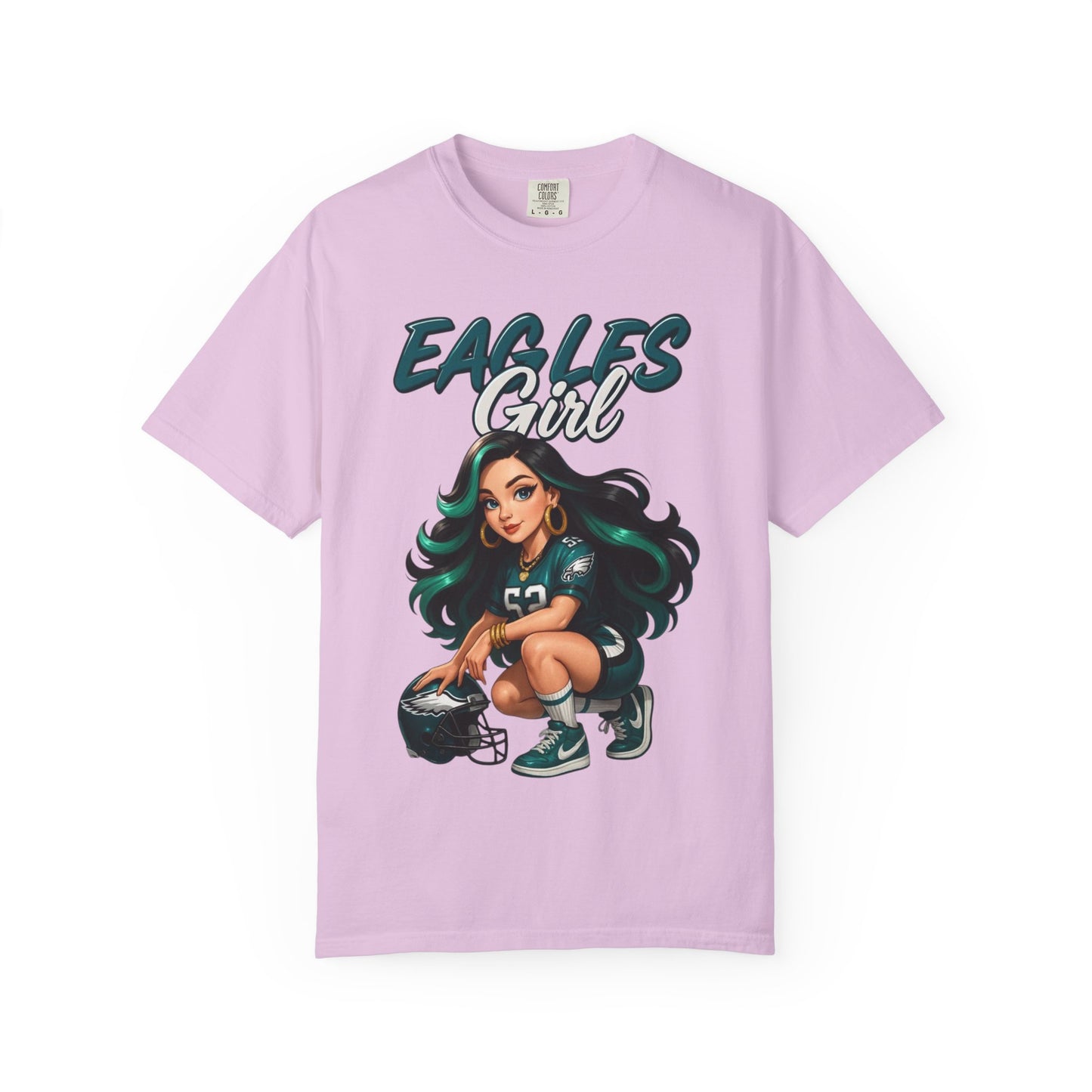 Eagles Girl T-shirt | Football Fan Illustration, Team Spirit Tee