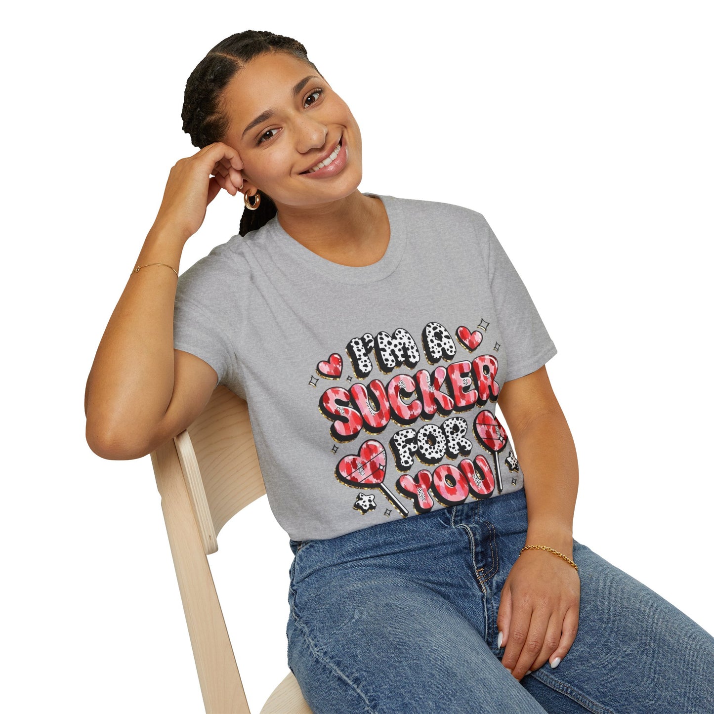 I’m a Sucker For You T-Shirt – Valentine Heart Lollipop Romantic Tee