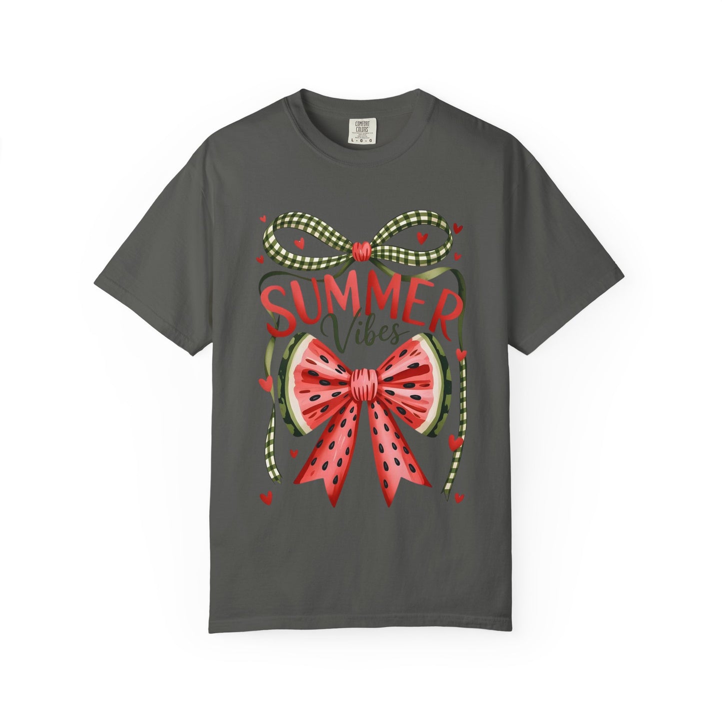 Summer Vibes T-Shirt — Watermelon Bow Graphic Tee