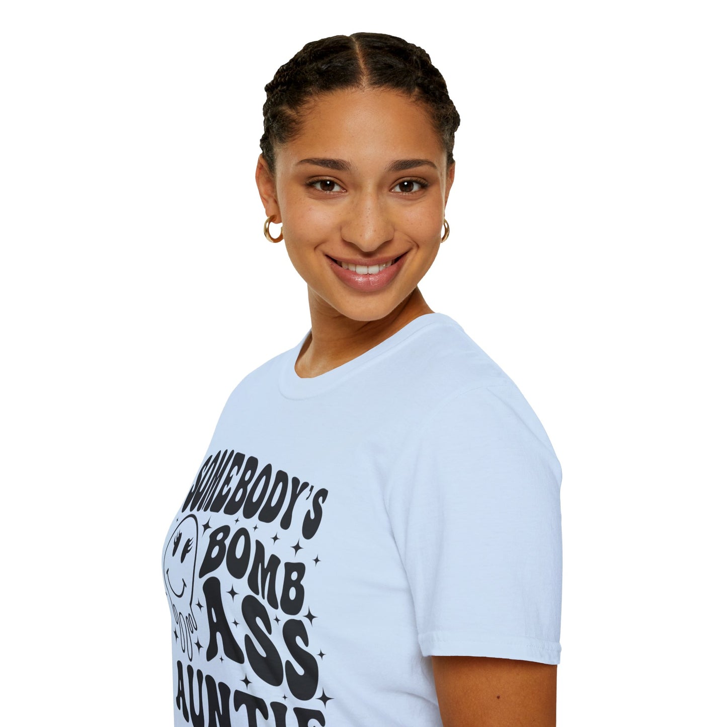 Bomb-Ass Auntie T‑Shirt — Somebody’s Bomb Ass Auntie Graphic Tee