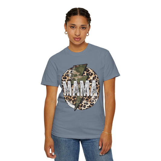 Leopard & Camo Lightning MAMA T-shirt | Mama Graphic Tee
