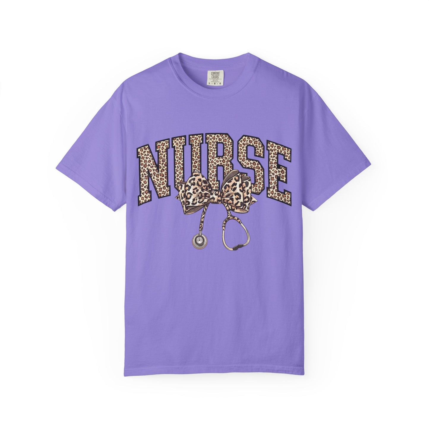 Nurse Leopard Stethoscope T-Shirt
