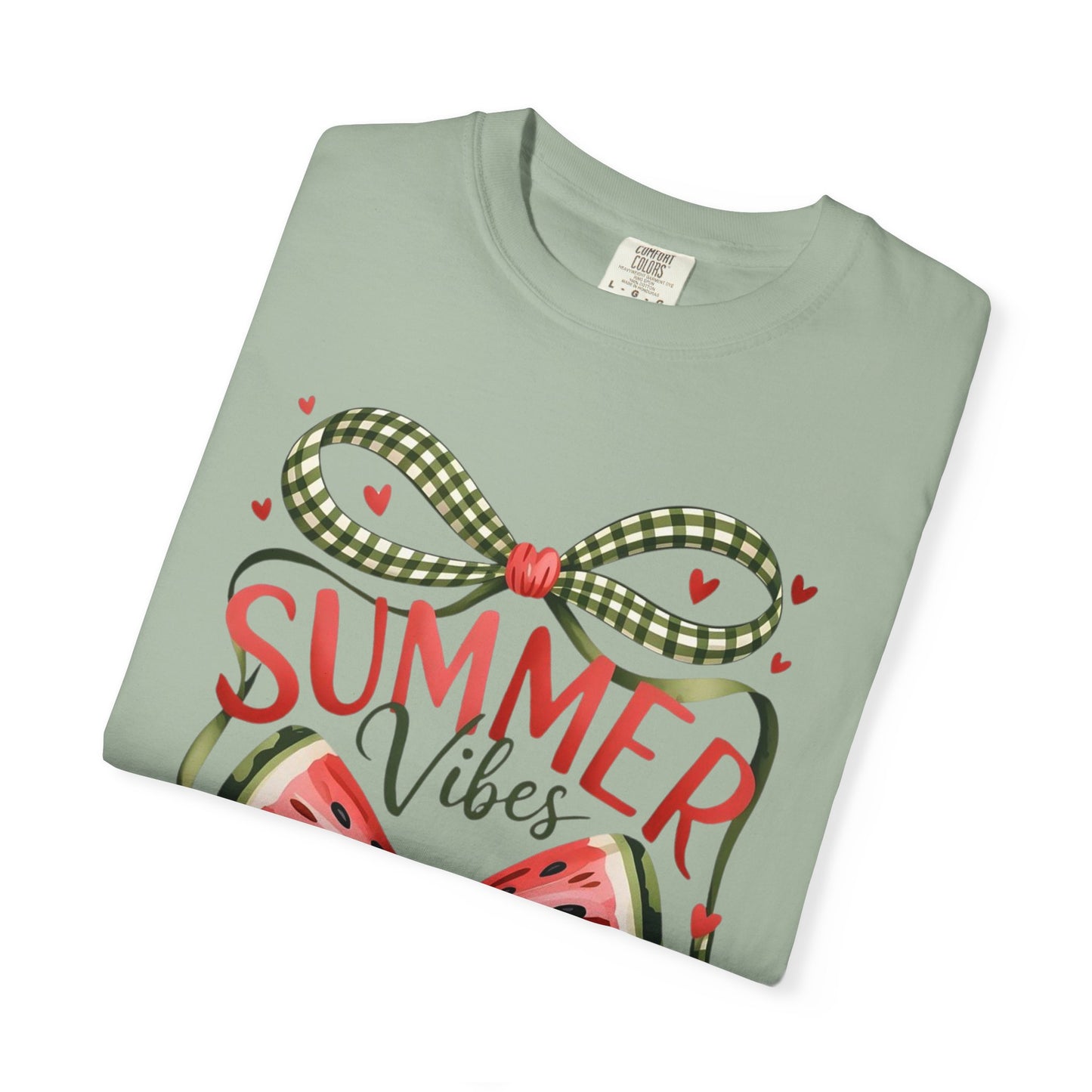 Summer Vibes T-Shirt — Watermelon Bow Graphic Tee