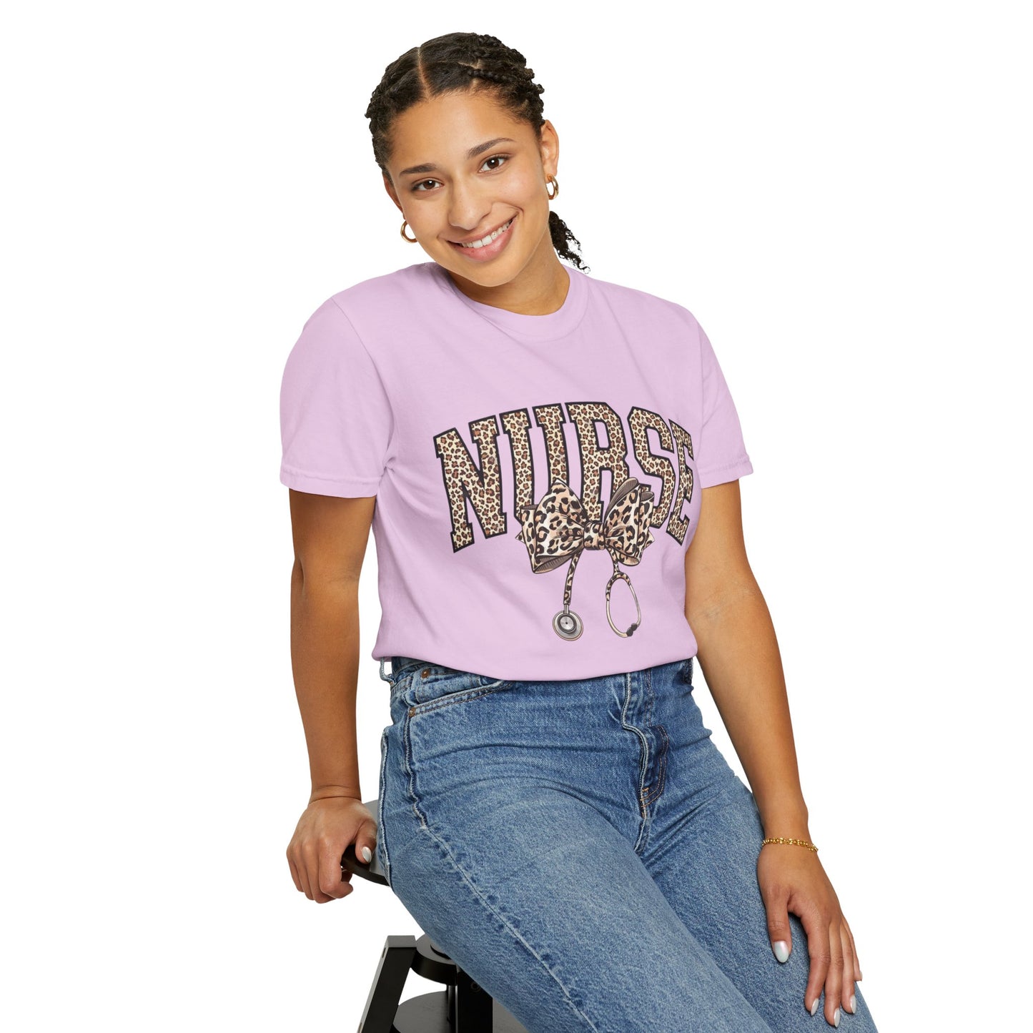 Nurse Leopard Stethoscope T-Shirt