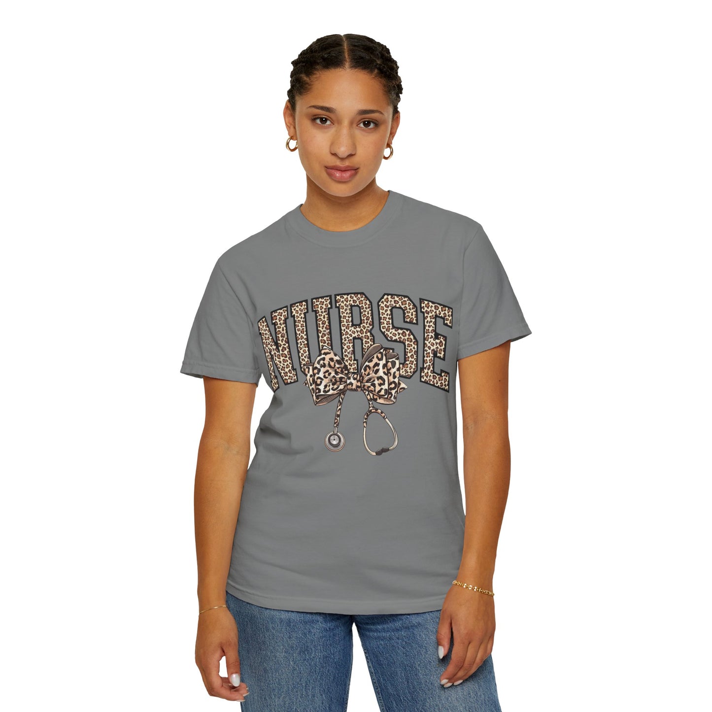 Nurse Leopard Stethoscope T-Shirt