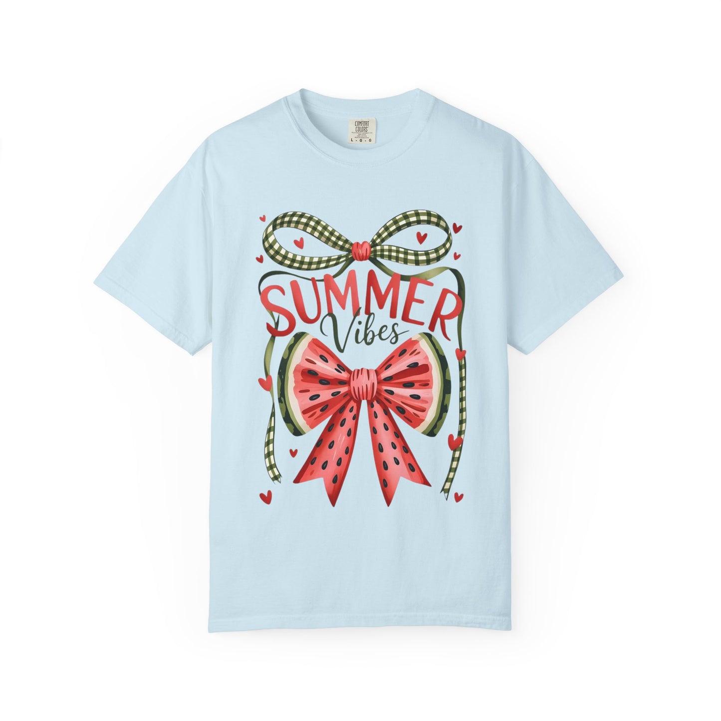 Summer Vibes T-Shirt — Watermelon Bow Graphic Tee