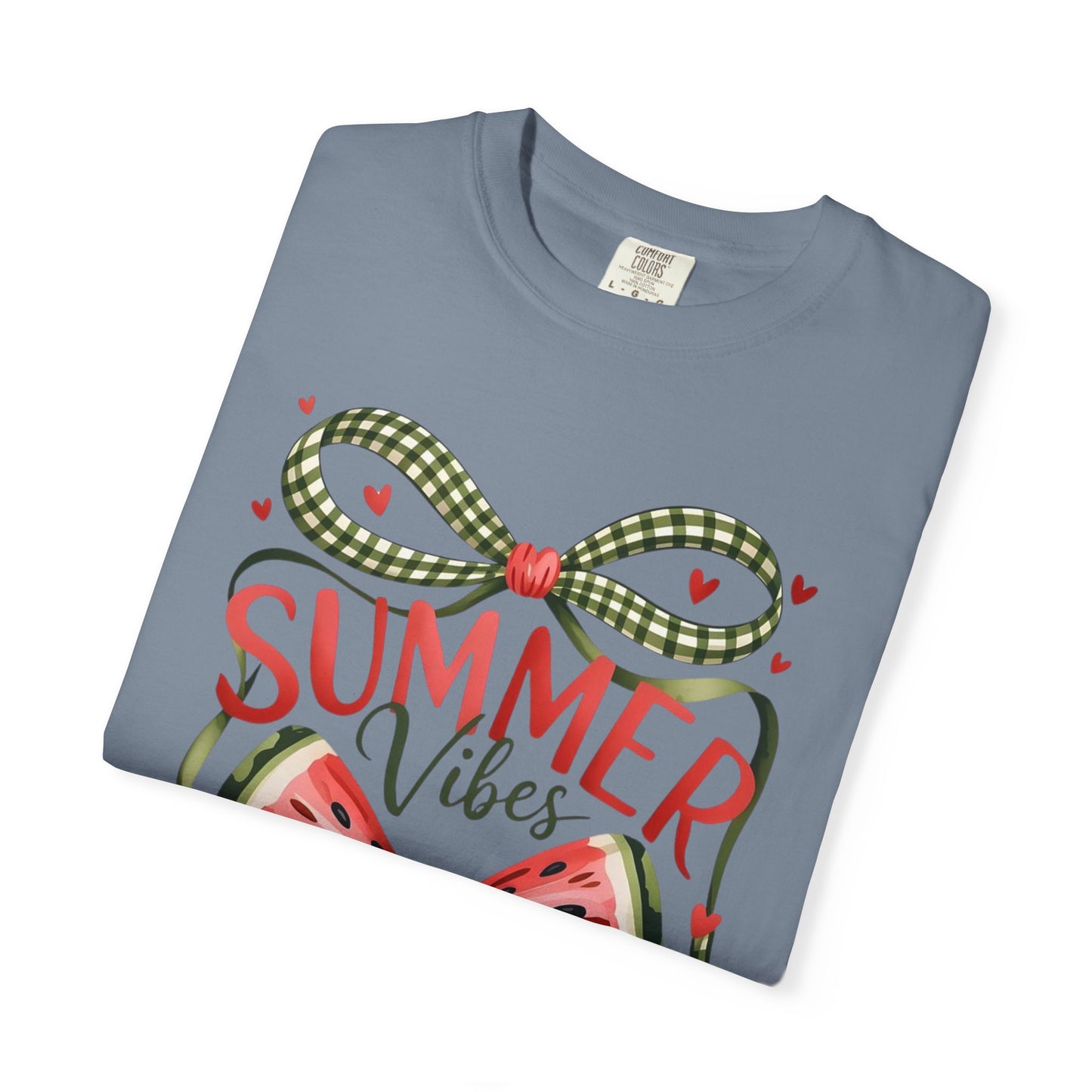 Summer Vibes T-Shirt — Watermelon Bow Graphic Tee