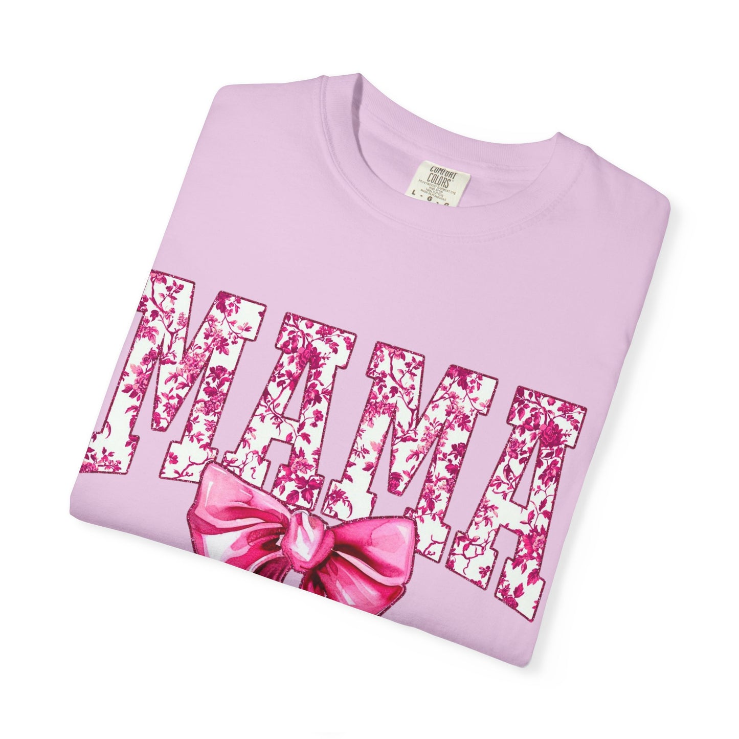 Mama Floral Bow T-Shirt — Mother's Day Pink Ribbon Tee