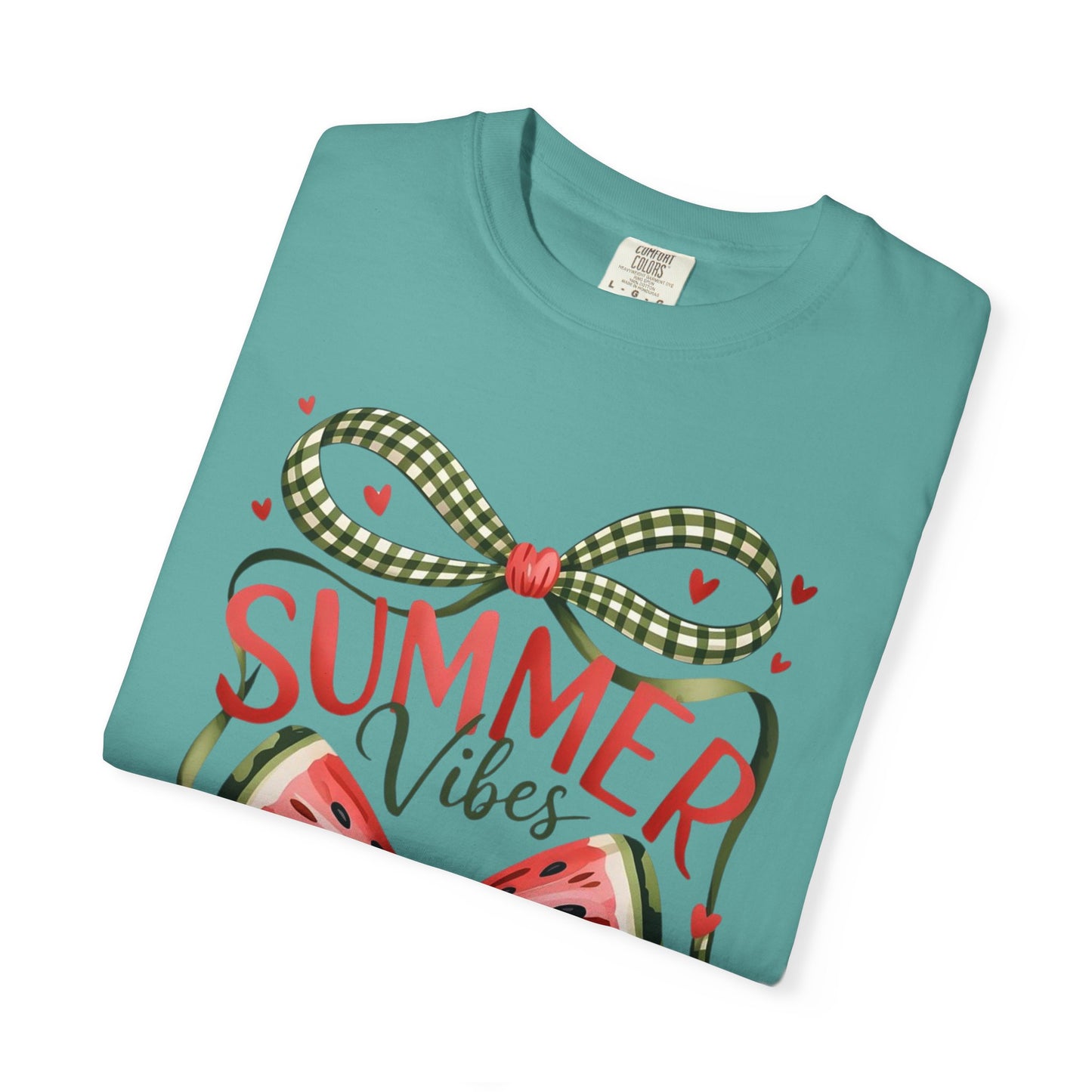 Summer Vibes T-Shirt — Watermelon Bow Graphic Tee