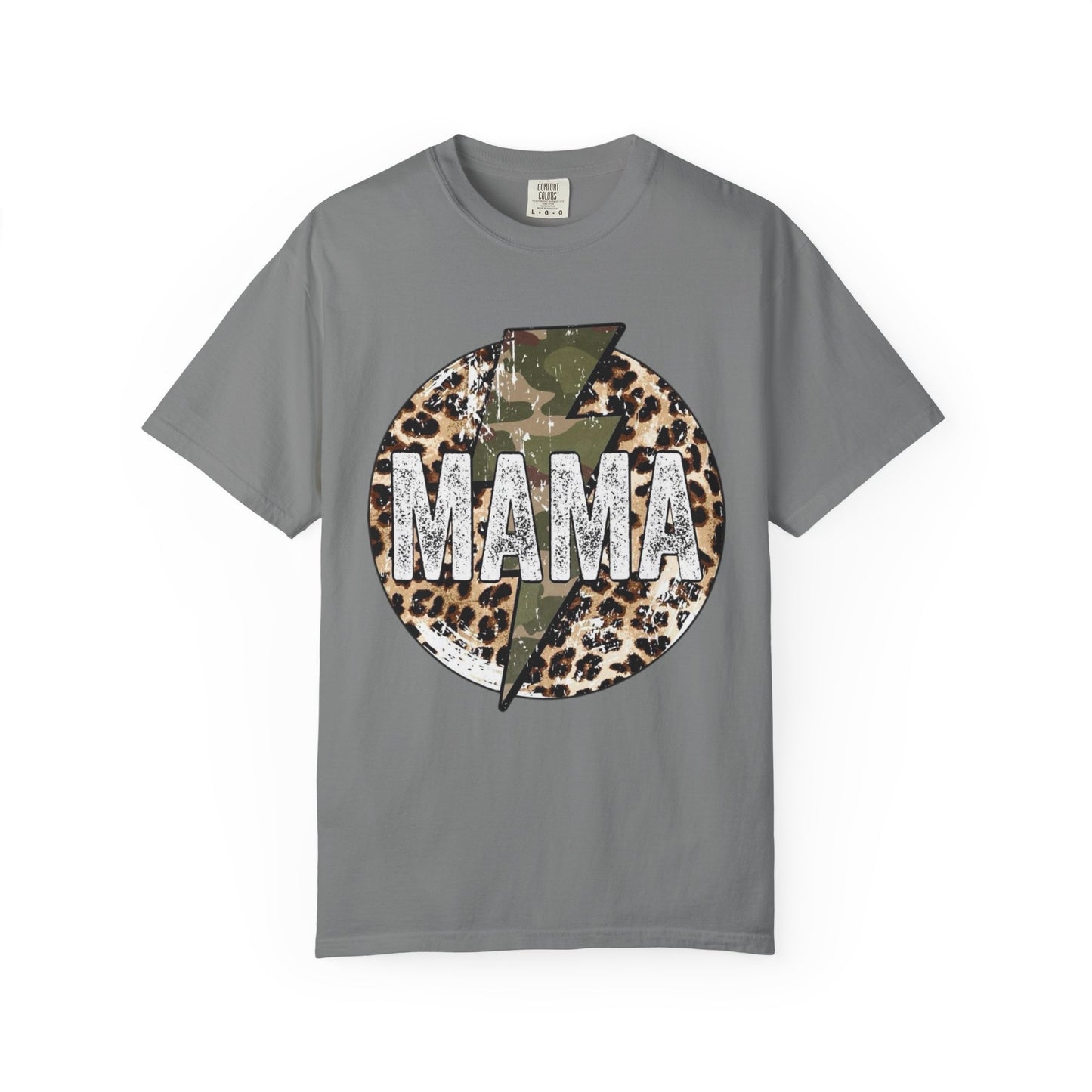 Leopard & Camo Lightning MAMA T-shirt | Mama Graphic Tee
