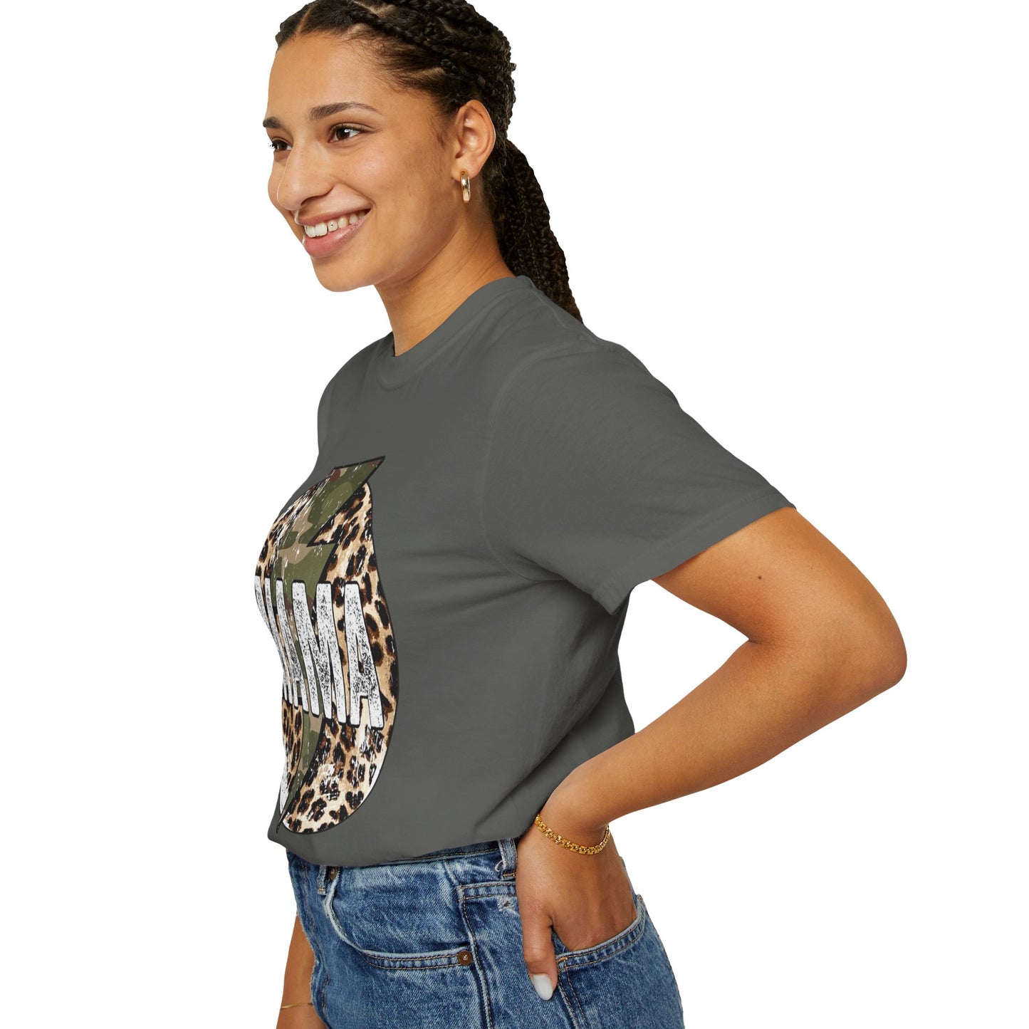 Leopard & Camo Lightning MAMA T-shirt | Mama Graphic Tee