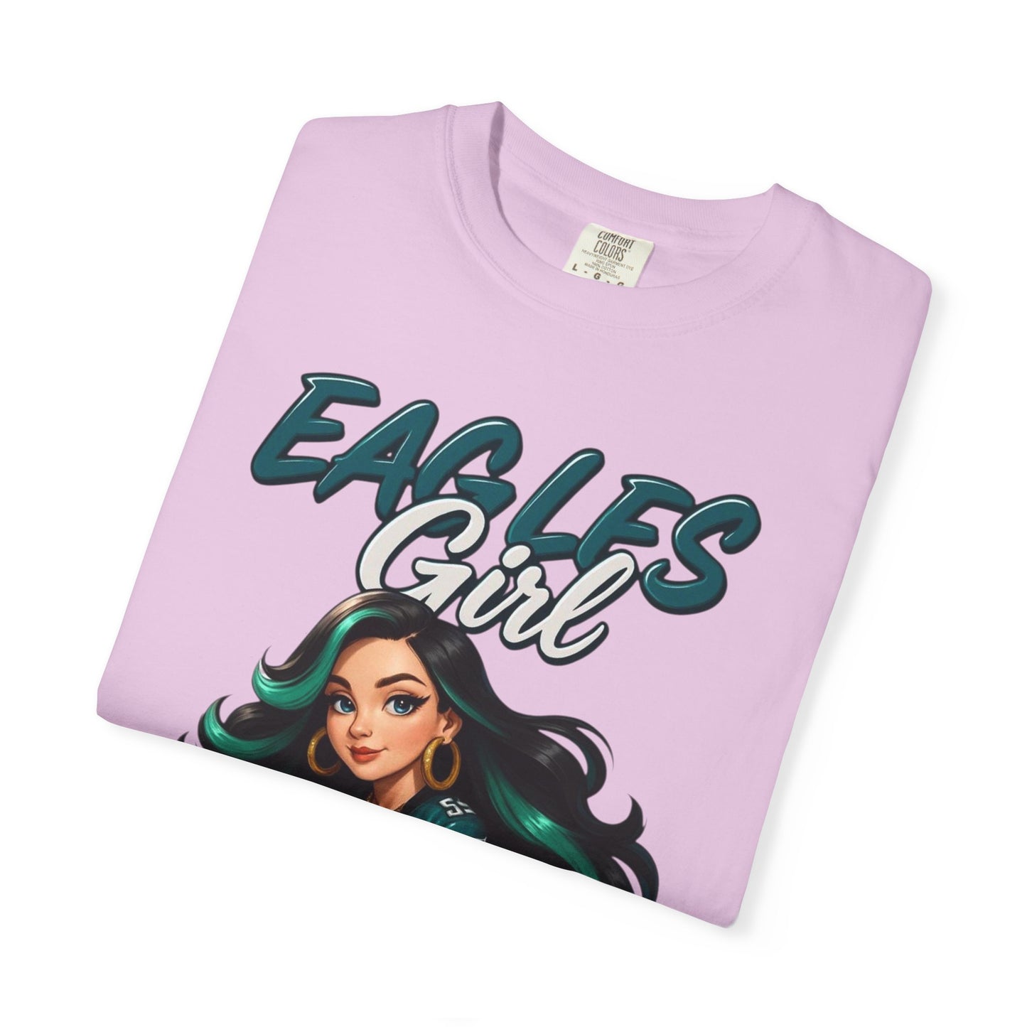 Eagles Girl T-shirt | Football Fan Illustration, Team Spirit Tee