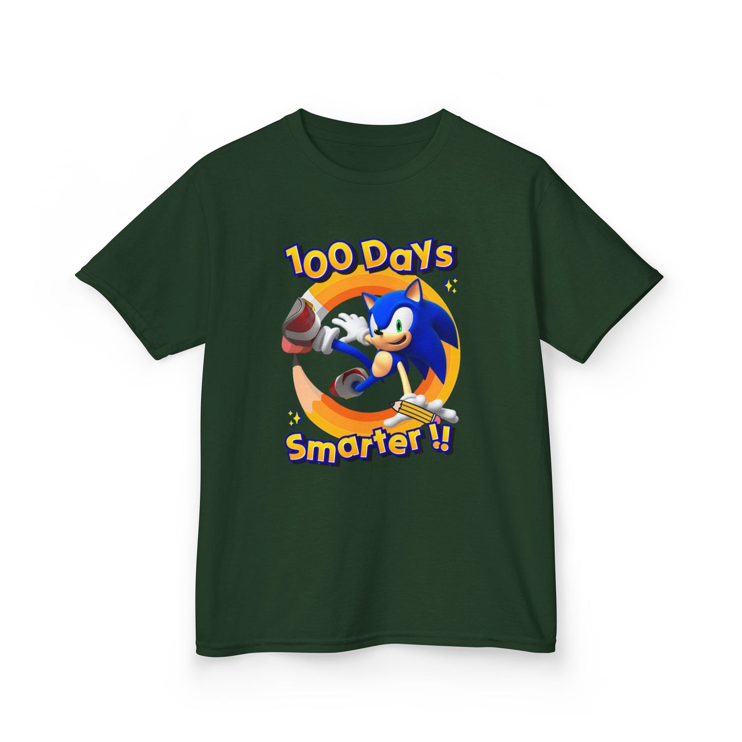 100 Days Smarter Sonic the Hedgehog Kids Tee | School Celebration Shirt