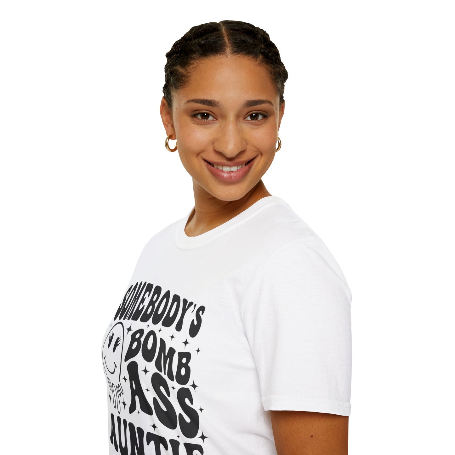 Bomb-Ass Auntie T‑Shirt — Somebody’s Bomb Ass Auntie Graphic Tee
