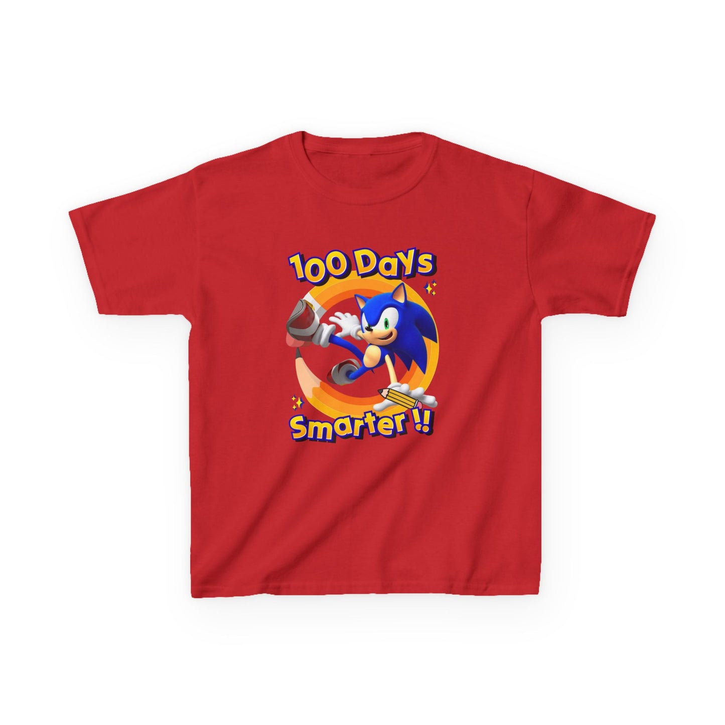 100 Days Smarter Sonic the Hedgehog Kids Tee | School Celebration Shirt