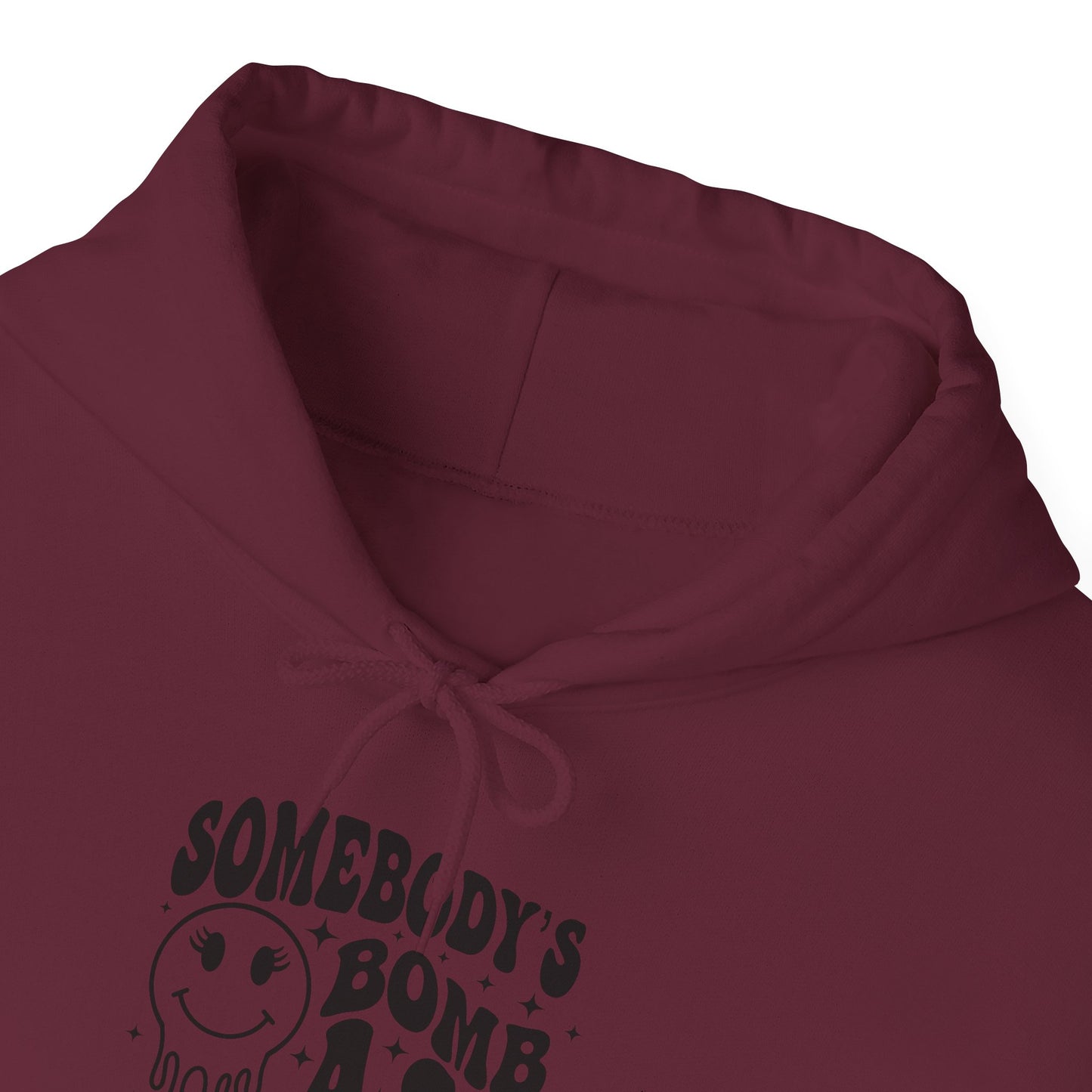 Hoodie — "Somebody's Bomb Ass Auntie" Funny Graphic Hooded Sweatshirt