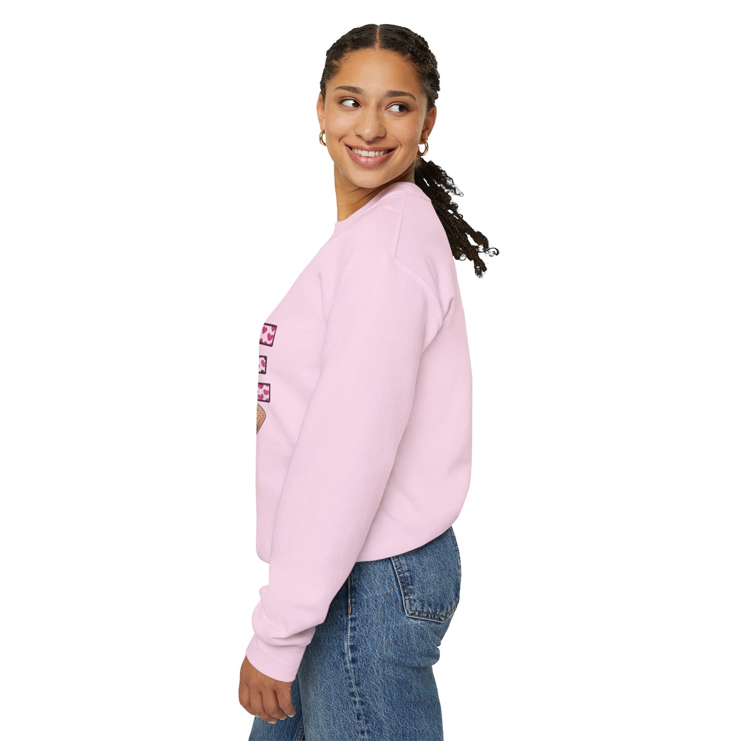 Pink Floral Nurse Crewneck Sweatshirt | Stethoscope, Bandage, Nursing Theme