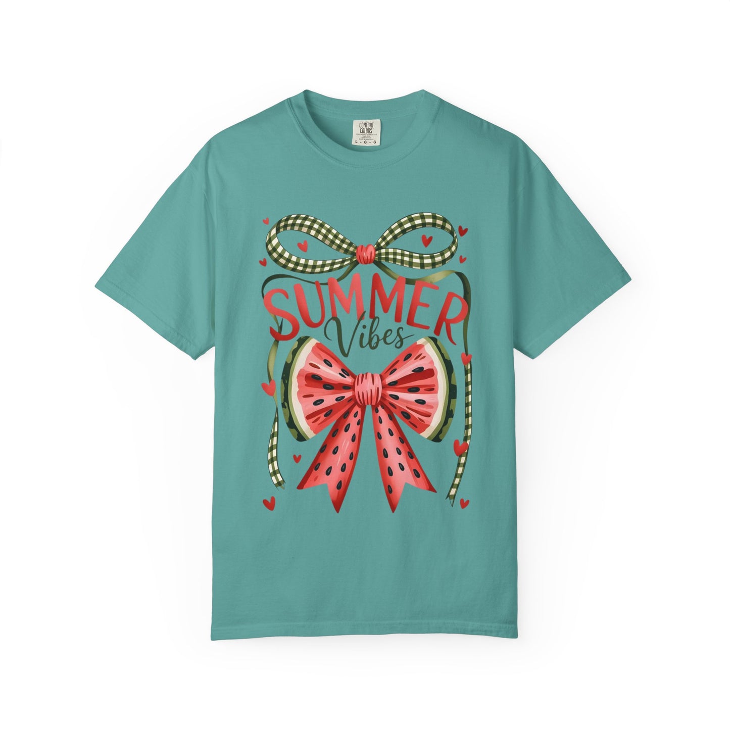 Summer Vibes T-Shirt — Watermelon Bow Graphic Tee