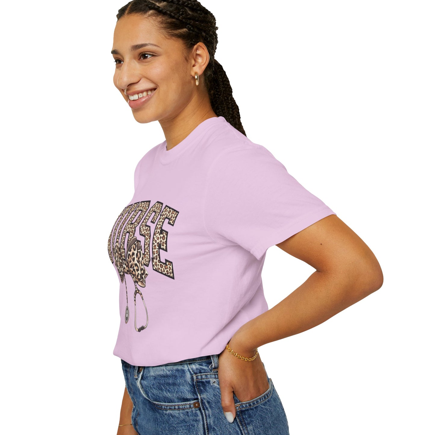 Nurse Leopard Stethoscope T-Shirt