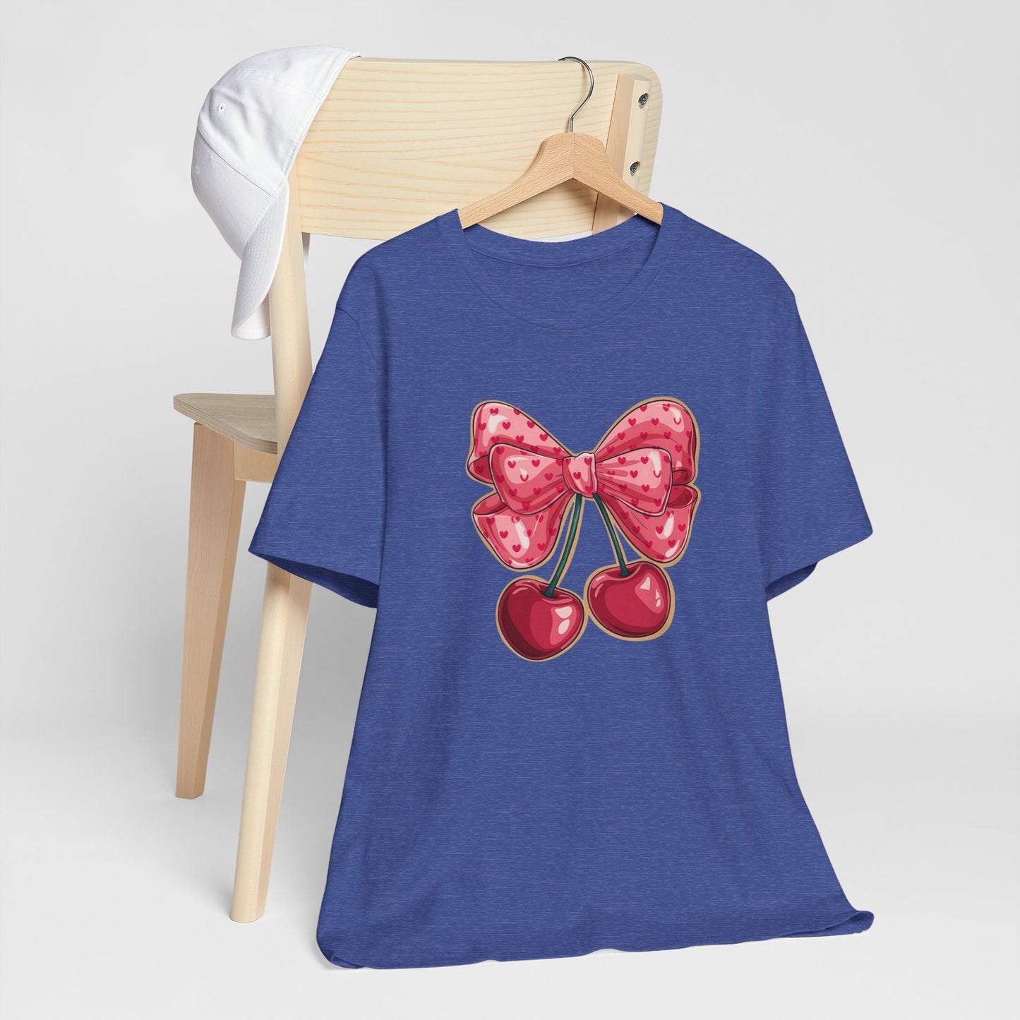 Cherry Bow Tee — Cute Pink Cherry Graphic T-Shirt