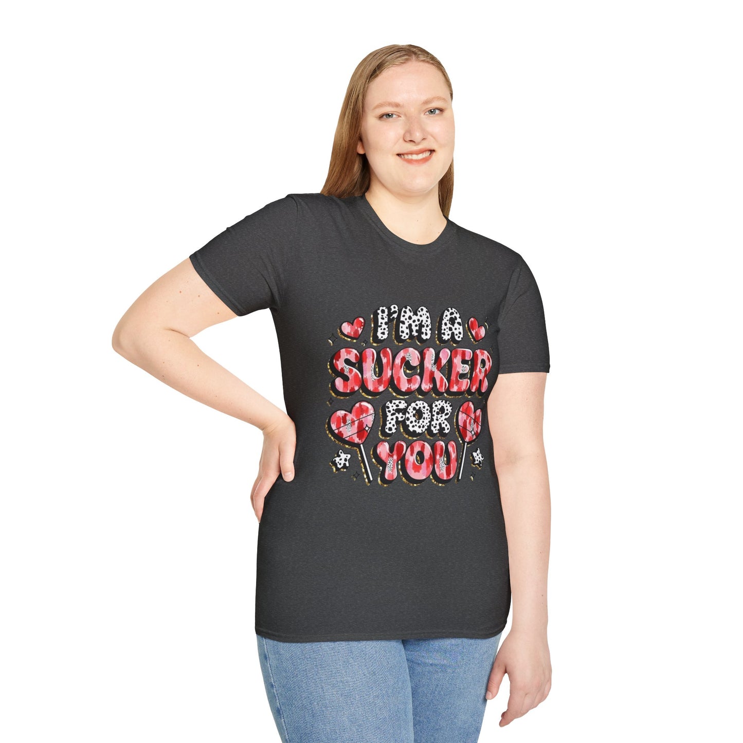 I’m a Sucker For You T-Shirt – Valentine Heart Lollipop Romantic Tee